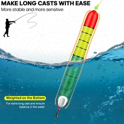 THKFISH Flotadores balsa deslizantes para bagre y carpa 7-12 pulgadas