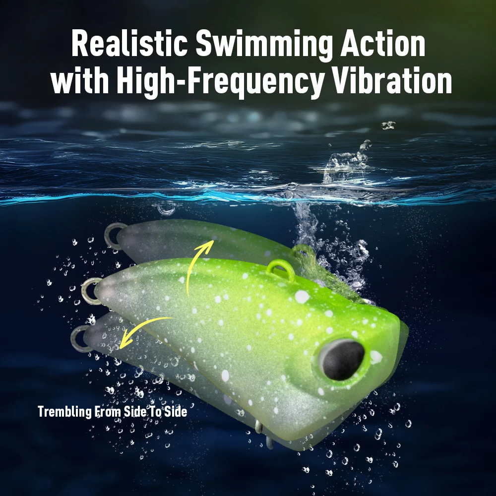 Kingdom Micro Sinking Vibe 3/4/5 Uds 2,6g 3,5g cebos duros artificiales sin labios manivela Wobbler señuelo de vibración rápida para pesca de lubina - imagen 5