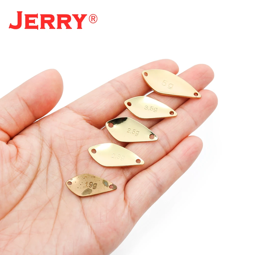 Jerry Aquarius 50 Uds Señuelos de Pesca cebo duro de Metal de agua dulce cucharas de trucha en blanco sin pintar cebo giratorio adornos