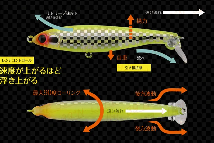 Maria Fla-Pens85-señuelo Lua de lápiz sumergido, importado de Japón, 15g - imagen 2