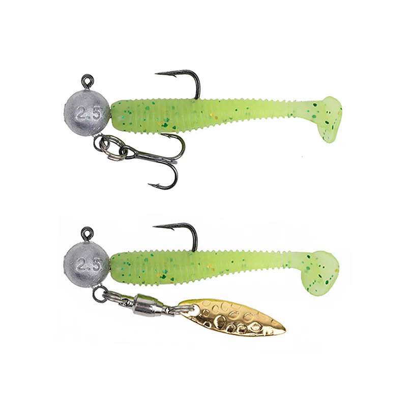 OUTKIT, 10 Uds., Mini anzuelo con cabeza de doble anillo, 2,5/3,5g, Micro anzuelo con cabeza de anzuelo, aparejos de pesca DIY para pesca de gusanos blandos, pez roca - imagen 3