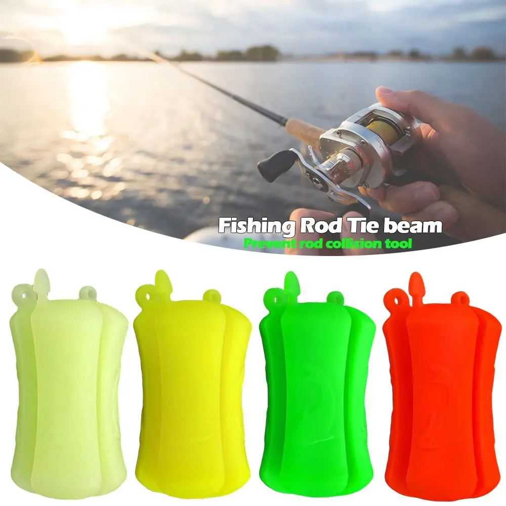 Correa de goma reutilizable para pesca al aire libre, 1 ud., sujetador para caña de pescar, viga de amarre, barra para evitar colisiones, accesorios de aparejos de pesca - imagen 2
