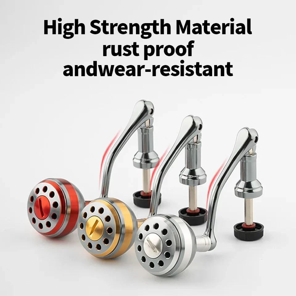 Reemplazo de carrete de Metal, mango eléctrico, perilla de mango de carrete de pesca, mango giratorio, empuñadura de brazo basculante para accesorio de carrete de pesca giratorio - imagen 4