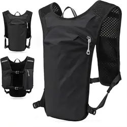 Chaleco de hidratación transpirable, mochila ultraligera impermeable para correr, Material de nailon, mochila de agua ajustable, mochila para maratón