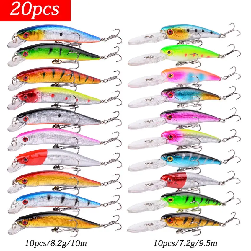 Kit de señuelos para lubina: crankbait, minnow y popper