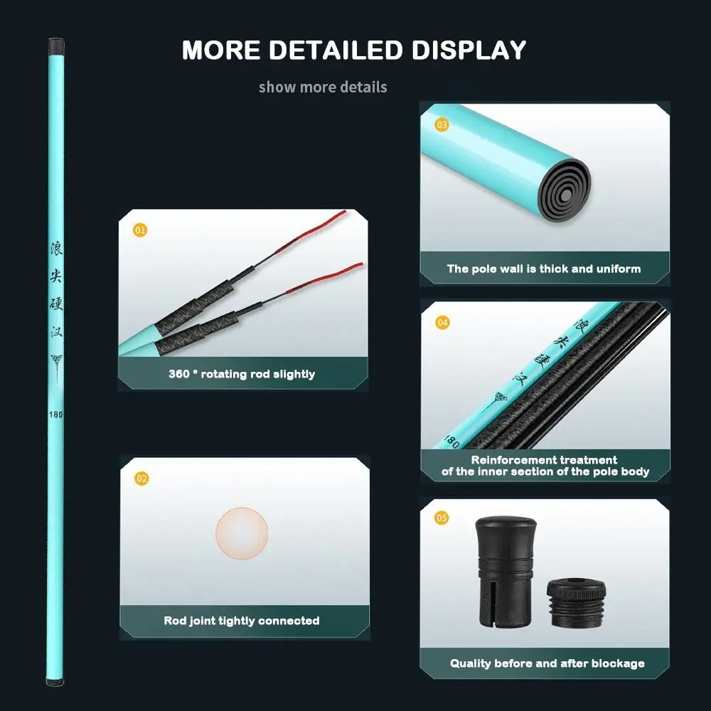 Telescopische hengel Volledige kits Spincast Visserij-reel Casting Rod Hengelset Koolstofvezel Glasvezel Feeder Rod Combo - imagen 2