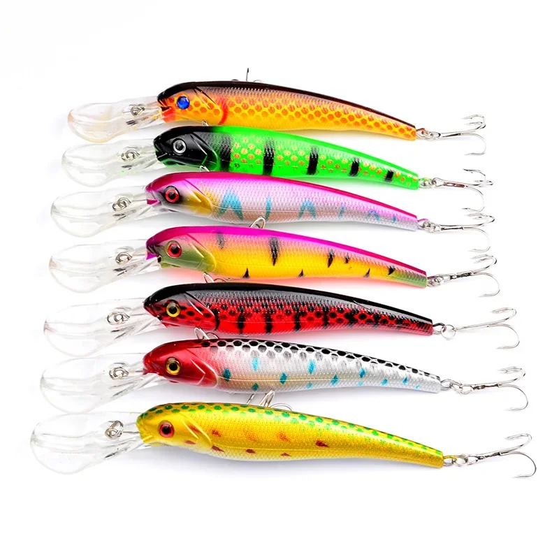 Señuelos de Pesca Minnow, 16,5 cm, 28g, Wobblers grandes, ojos 3D, cebo duro Artificial para Lucio, Crankbaits, aparejos de Pesca, 1 ud. - imagen 3