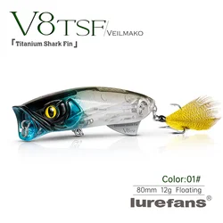 Lurefans V8TSF Popper – Señuelo de superficie para lubina