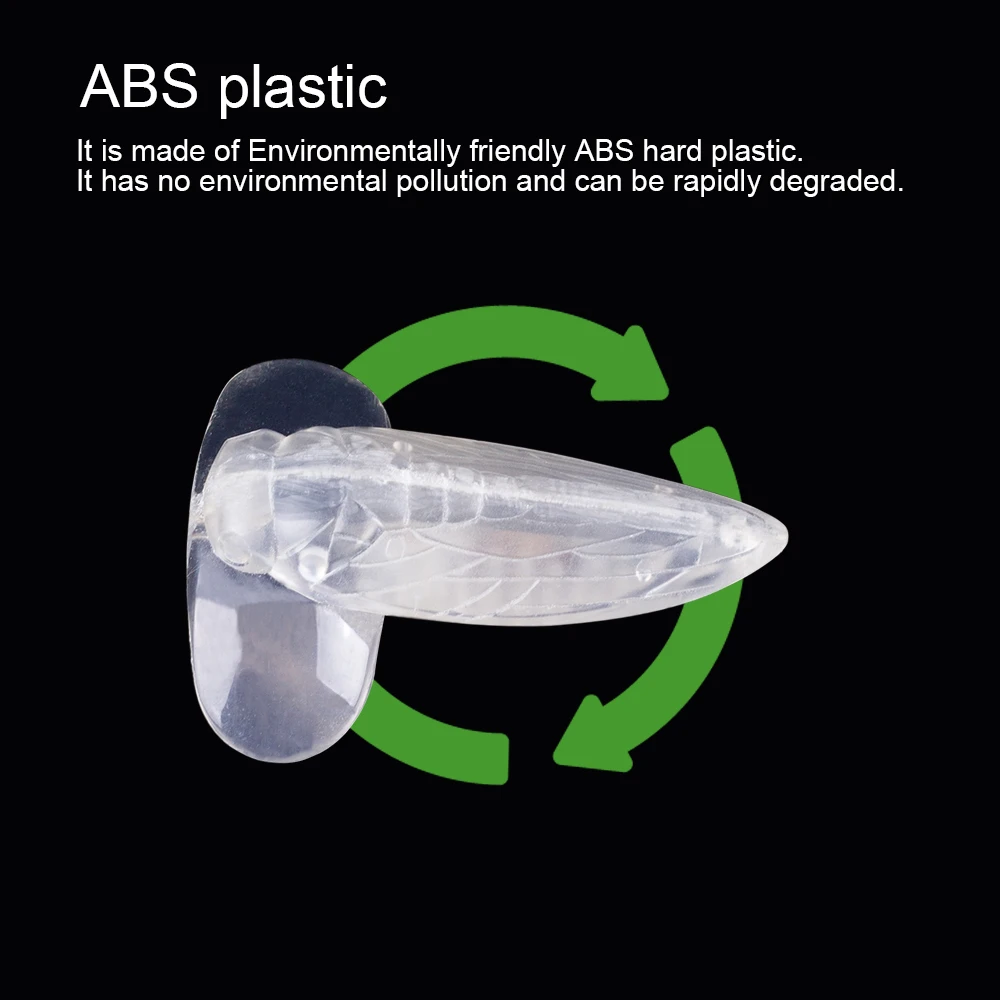 Hanlin-Señuelos de Pesca de cuerpo duro, cebos de insectos de plástico duro sin pintar, aparejos de pesca de cacita realista, Topwater, 7,2 CM, 11,5G, 10/20 piezas - imagen 5