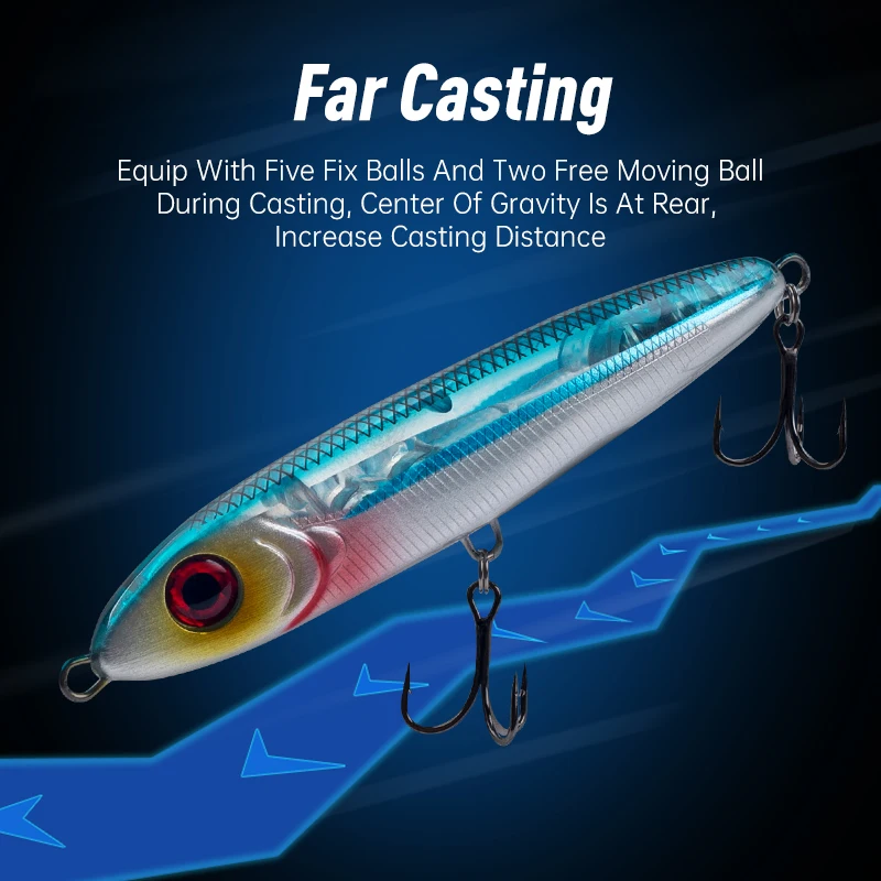 LEYDUN Ministre Jack Stickbait-señuelos de pesca con lápiz que se hunde, 105mm, 23g, 120mm, 35g, buena natación, cebos duros, Wobblers para lubina - imagen 3