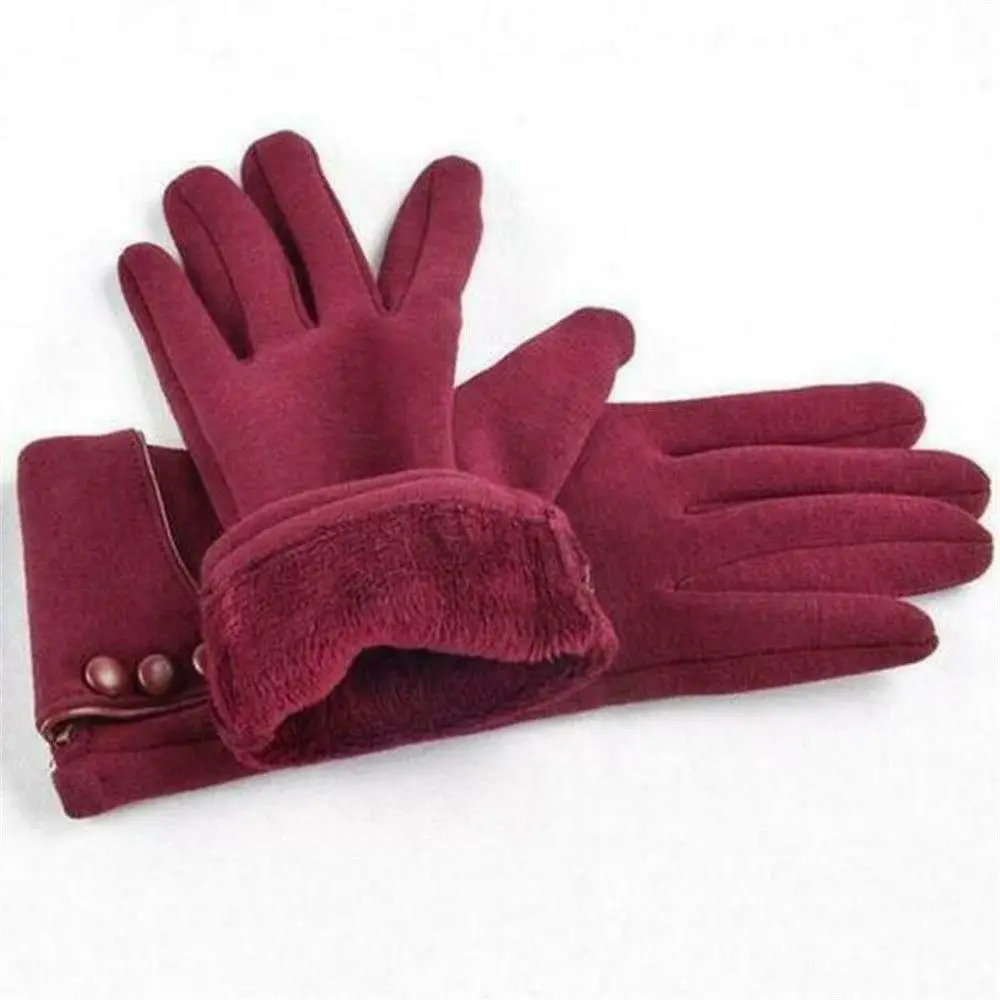 Guantes de invierno cálidos a prueba de viento para mujer, manoplas de terciopelo para conducir, guantes para pantalla táctil, guantes de esquí - imagen 5