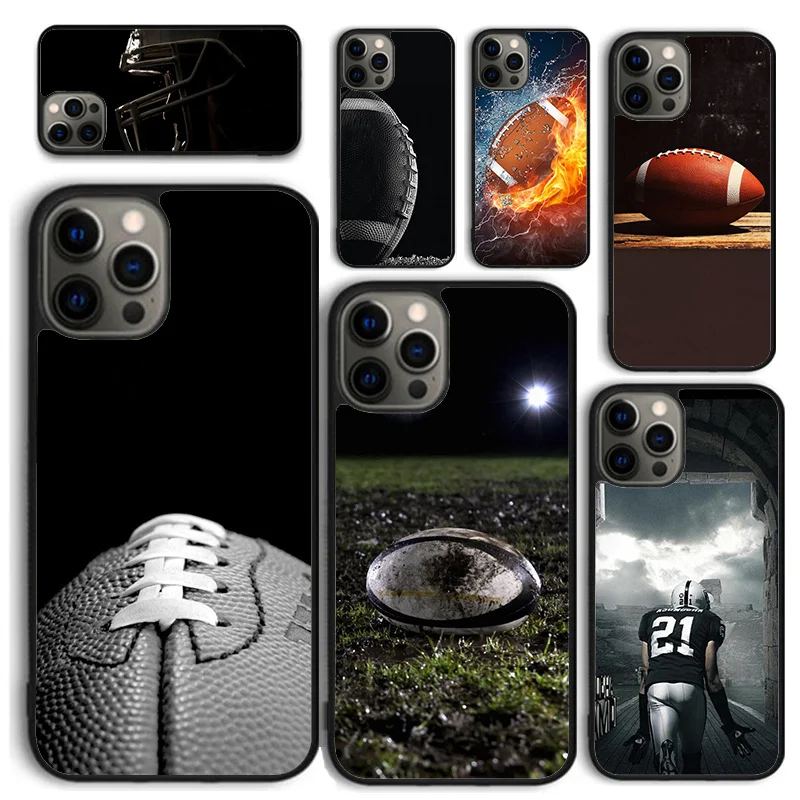 Funda de fútbol americano para iPhone – Carcasa protectora rígida