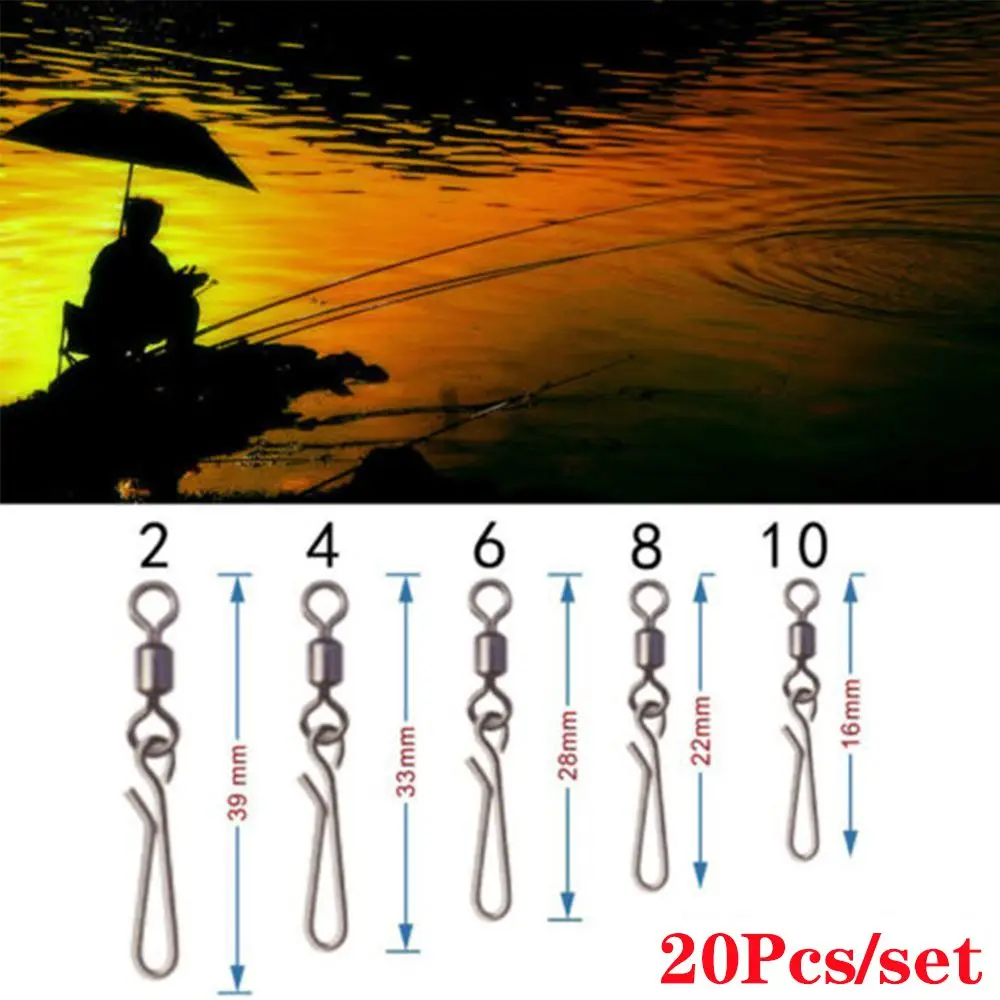 Conector giratorio de pesca con rodamiento de bolas acero inoxidable - imagen 2
