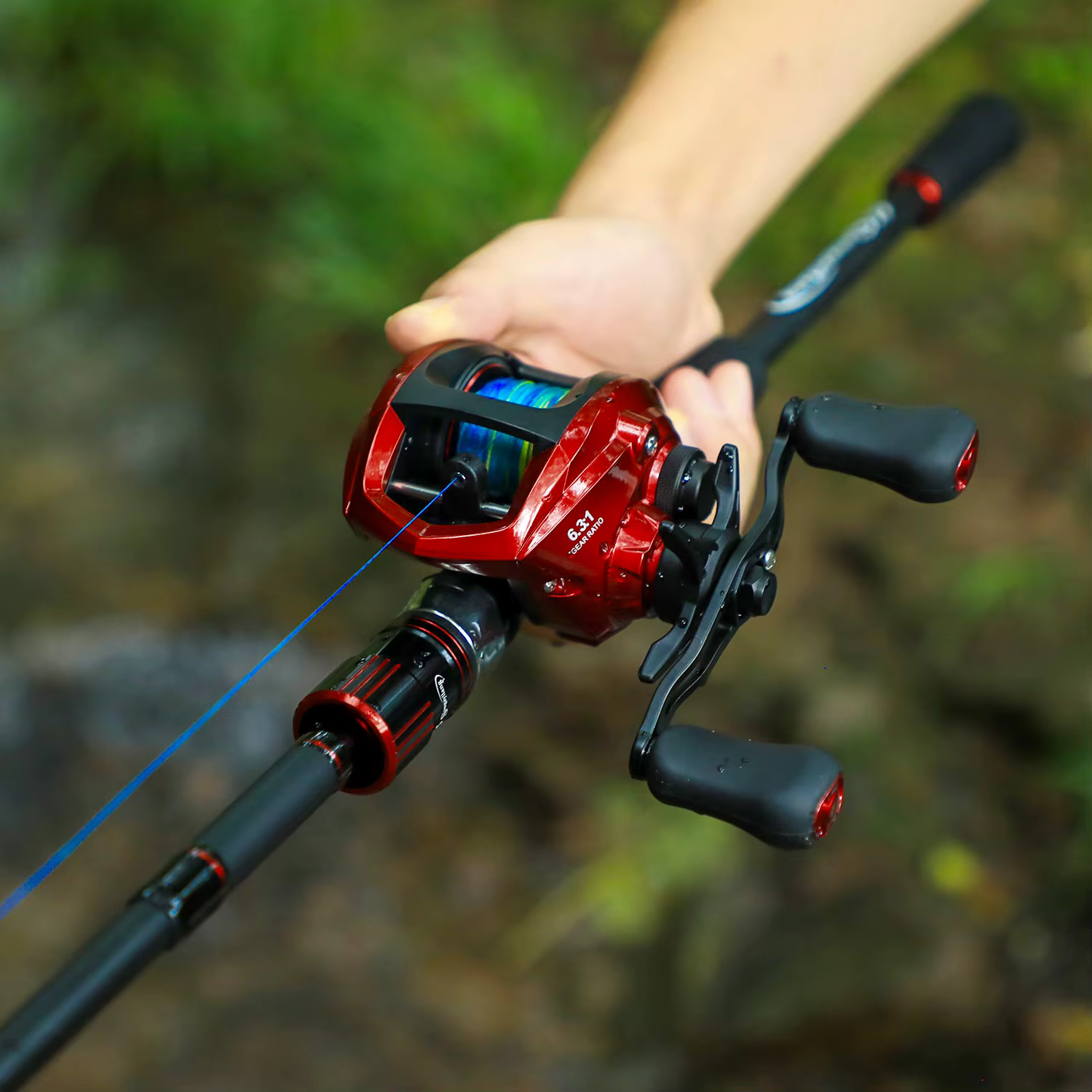 Sougayilang caña de pesca con carrete y cebo para trucha - imagen 4