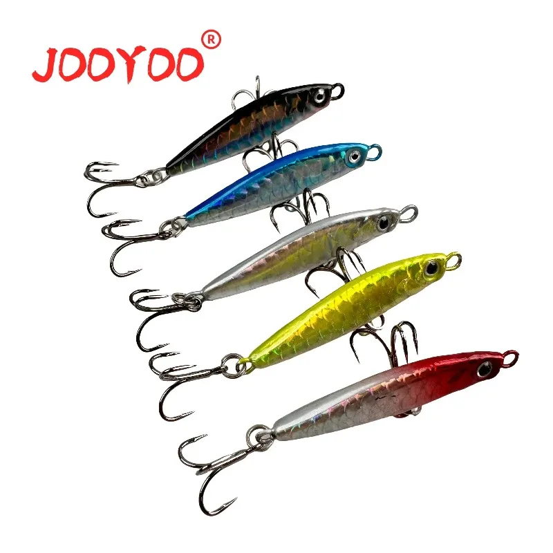 Señuelos de pesca con plantilla de Metal de fundición larga multicolor, ABS duradero, Ideal para pesca en barco y caballa española, 5 uds. - imagen 2