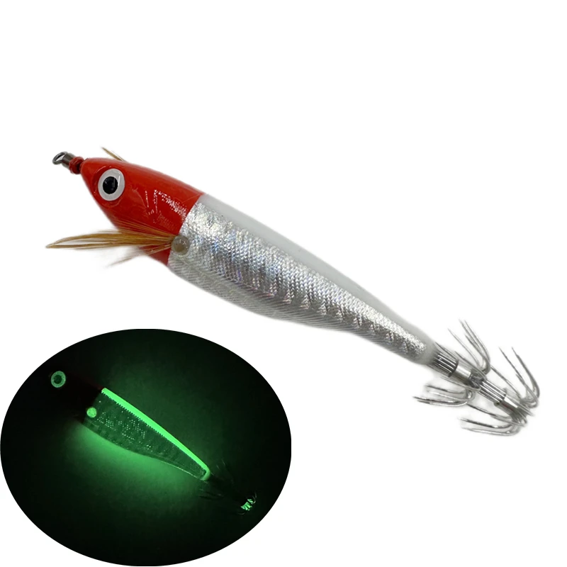 Señuelo luminoso flotante Horizontal para pesca en el mar, cebo de Camarón, Jigging, pulpo, sepia - imagen 4