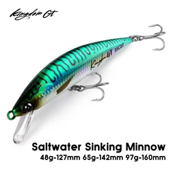 Señuelo de pececillo que se hunde en agua salada del Reino, 48g, 65g, 97g, cebo duro Artificial de atún marino, señuelo de pesca Jerkbait de curricán de fundición larga