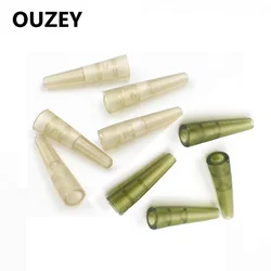 50 Uds. Manguera de manga de gancho de cambio rápido de goma conectores de 17MM/20MM para pesca de carpa mangas antienredos para aparejos de cabello Ronnie