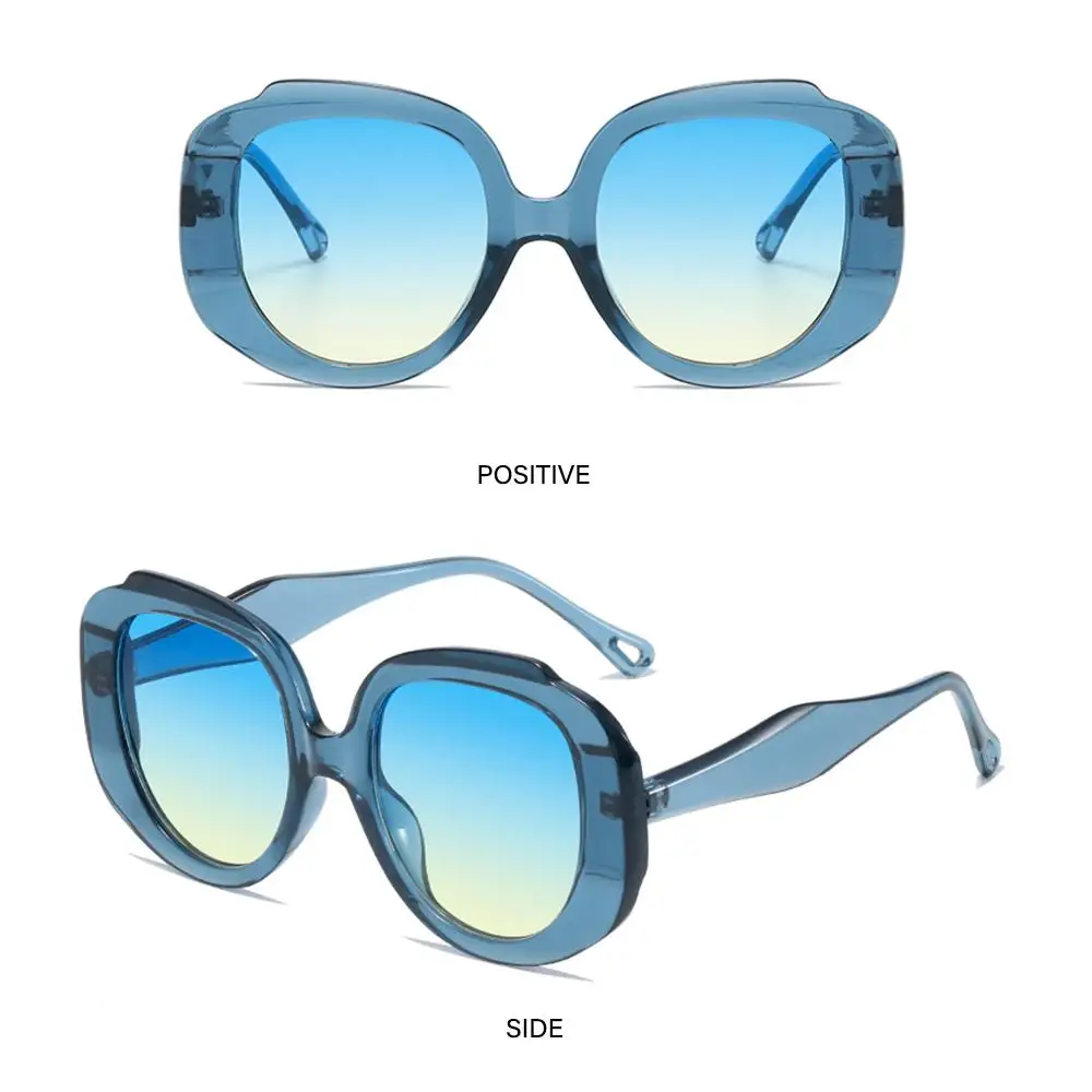 Gafas de sol de moda de color rosa intenso, gafas de sol con montura redonda, gafas de sol para mujer - imagen 3