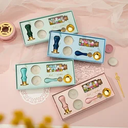 Set sellos de lacre macaron con cera y manual – San Valentín