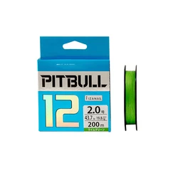 Hilo trenzado multifilamento PE PITBULL X12 verde para señuelos