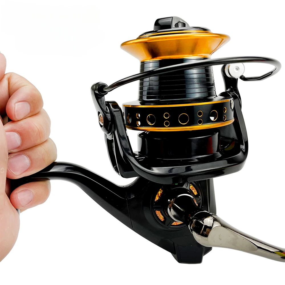 Carretes de pesca grandes 9000 10000 12000, carrete de Metal de arrastre máximo 20-30kg, rueda giratoria, carrete de fundición larga, Accesorios de arrastre para barcos de mar - imagen 2