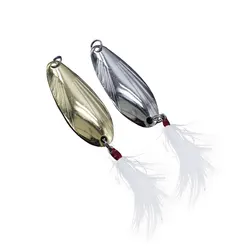 Señuelos de pesca de Metal, 3g/5g, Wobbler Spinner, cebo, cuchara, lubina Artificial, lentejuelas duras, Paillette, gancho de acero metálico, 1 Uds.