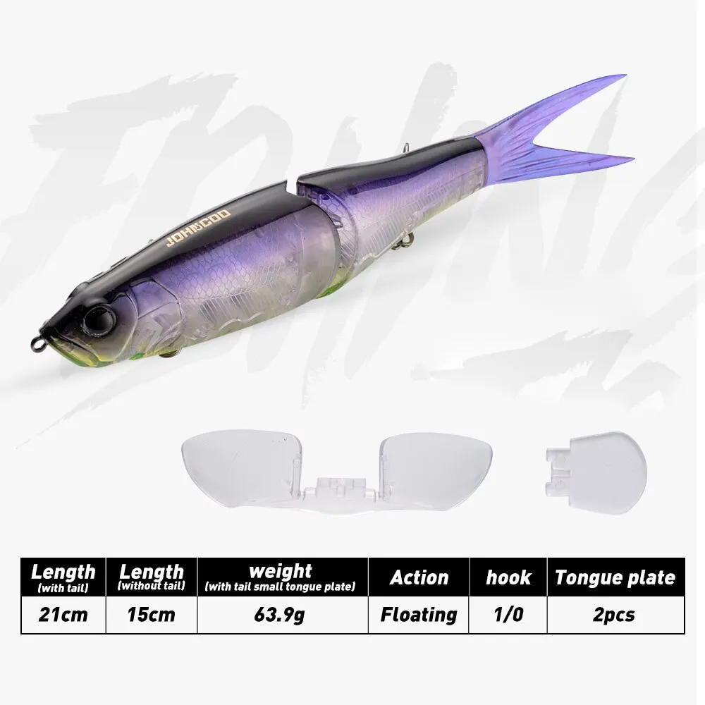 Señuelo de pesca flotante Minnow Popper, 21cm, 64g, cebo de natación, cebo grande para Lucio, depredador de lubina, alta calidad - imagen 2