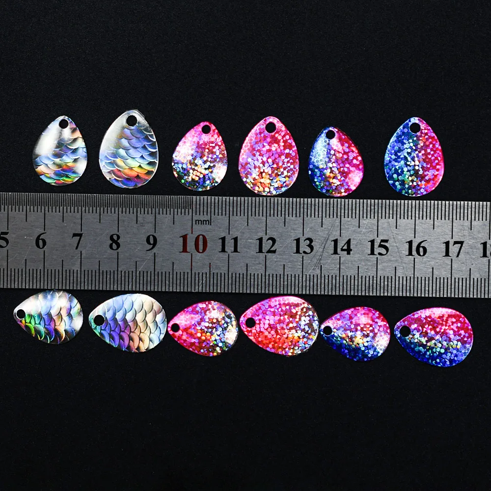 Cuchillas giratorias holográficas arcoíris MNFT para spinnerbait - imagen 3