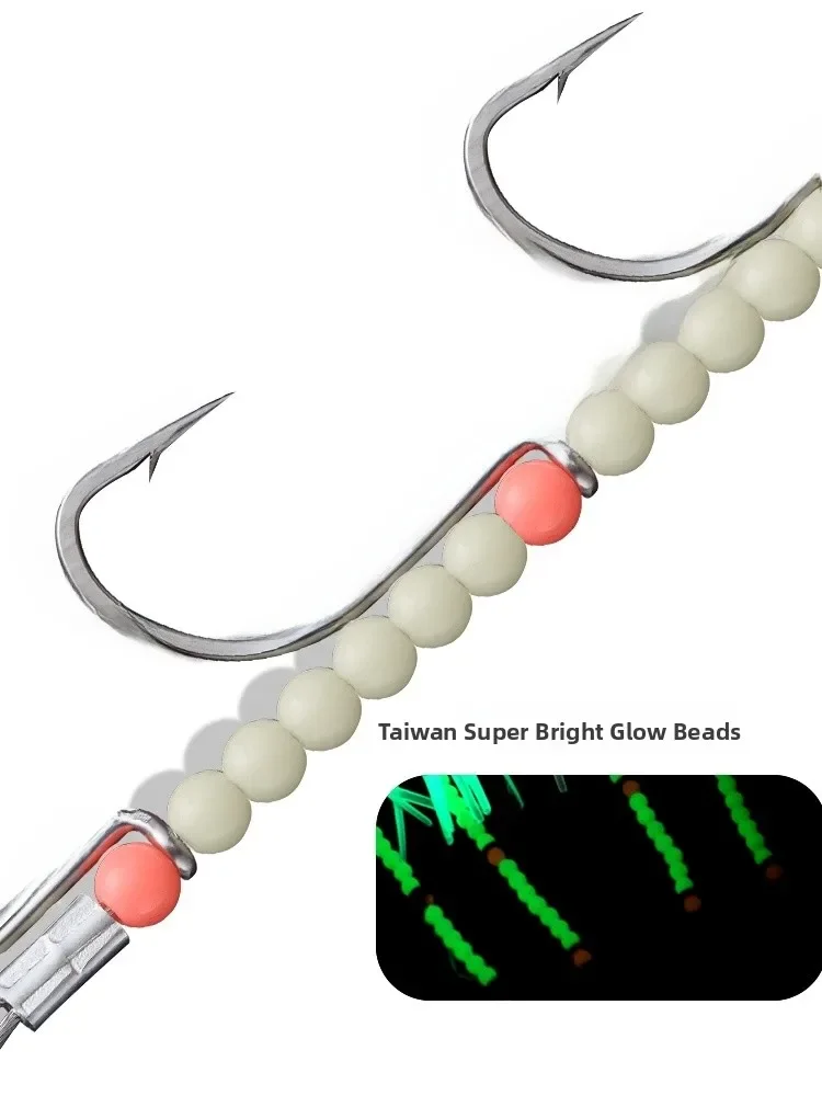 KEARMMING LED doble flaing Fi ganchos de luz Swordfi Fiing Gear Ocean Boat Fiing calamar simulado luz Fi señuelo ganchos - imagen 4