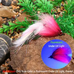 Streamer articulado Baitfish Flash Grizzly para lucio y lubina