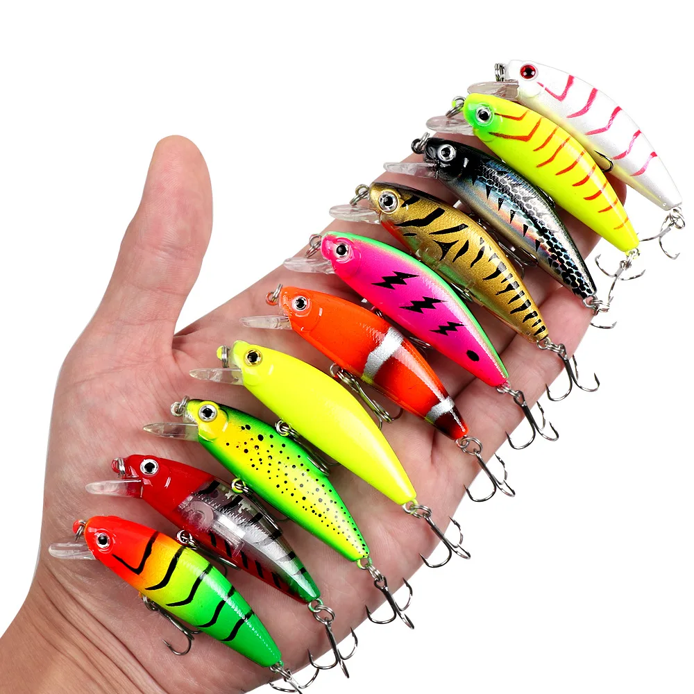 Señuelo de pesca que se hunde Minnow 6,5 cm/9g Killer Pavo Real ojos 3D cebo láser con 2 anzuelos triples - imagen 5