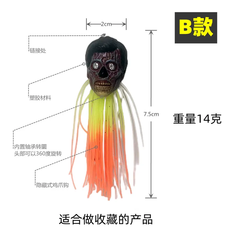 El nuevo cebo Luya está dividido en dos especificaciones: hélice y plantilla. La versión zombie de The walking dead es adecuada para - imagen 5