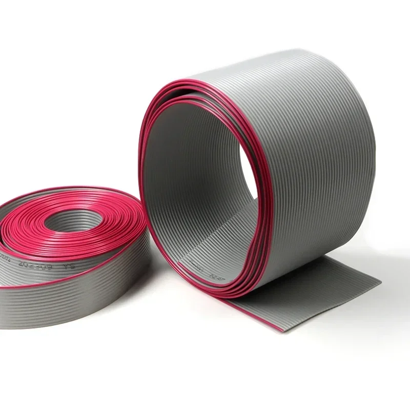 1 ~ 10m 1,27mm UL2651 Cable plano de cinta gris 28AWG 10 14 16 20 26 30 34 40 50 60 pines 300V para Cable de datos de conector IDC de 2,54mm - imagen 4