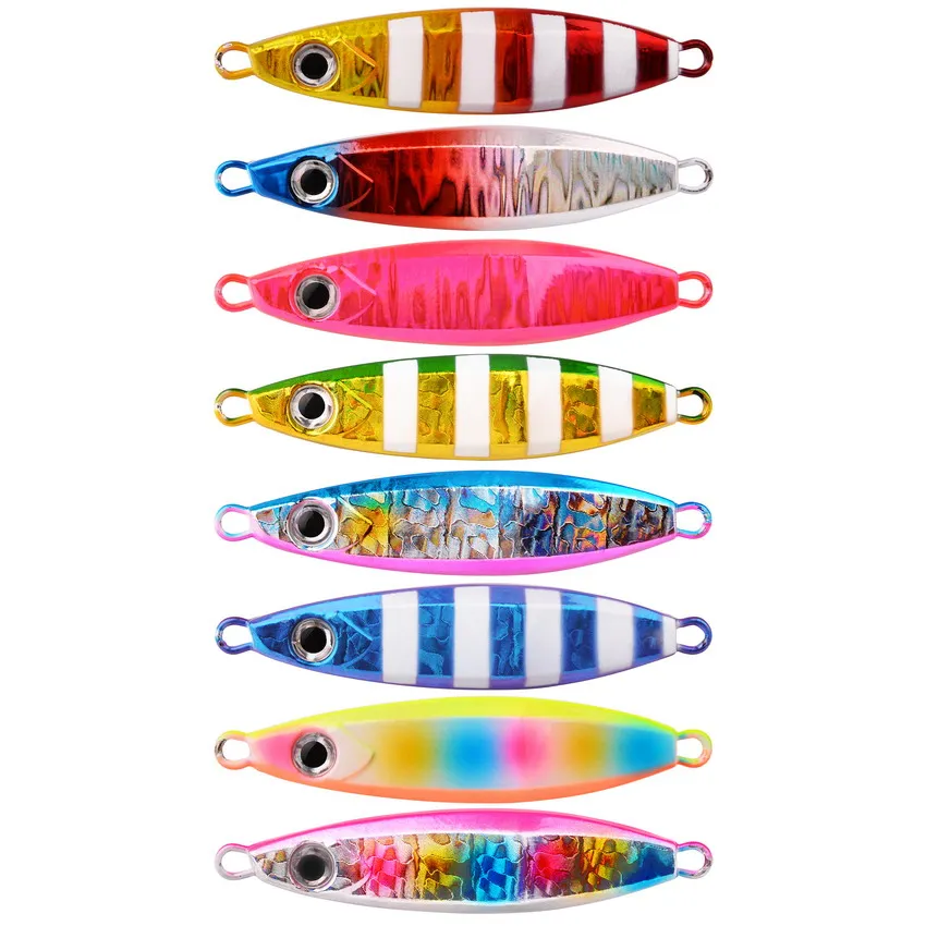 8pcs Japen Metal Cast Jig Spoon 40/60/80/100g Shore Casting Jigging Fish Sea Bass Fishing Lure Artificial Bait Tackle - imagen 4