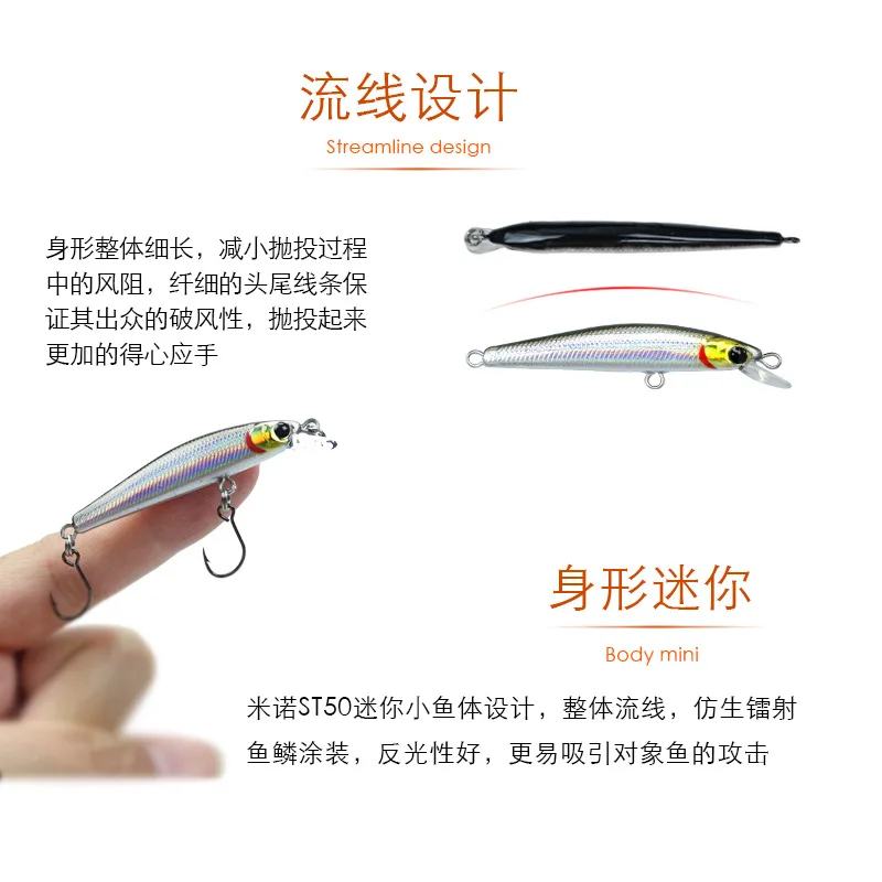 Swolfy señuelos de hundimiento lento para señuelo duro 5 cm 2 g - imagen 2