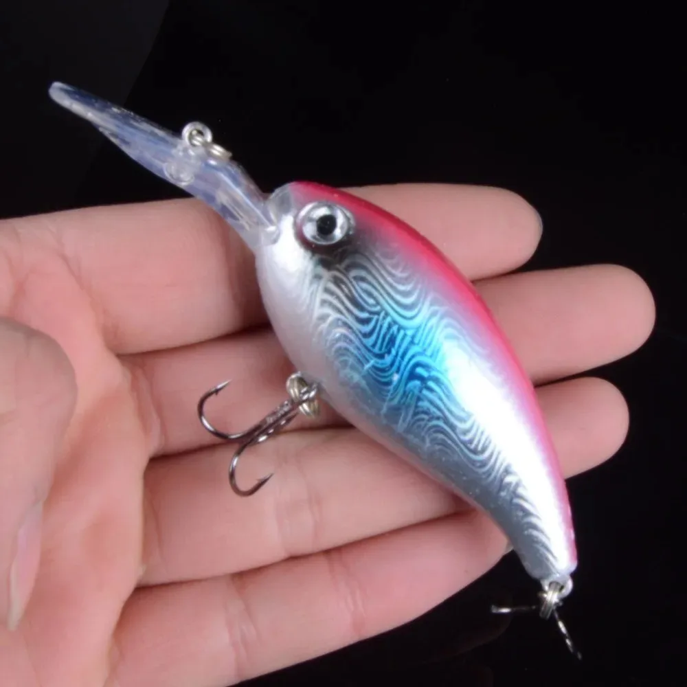 5 uds manivela señuelo de Pesca cebo Wobbler Minnow Isca ojos artificiales 3D señuelos Crankbait para lubina Lucio carpa aparejos de Pesca - imagen 5