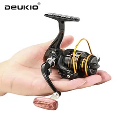 Carrete de pesca giratorio pequeño, bobina de Metal ultraligera, arrastre máximo de 5KG, señuelo de hielo de invierno, rueda de agua salada y dulce, serie Mini 800