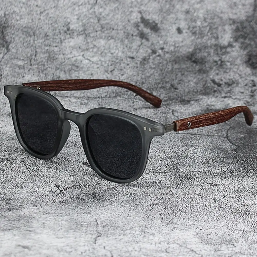 Gafas de sol vintage efecto madera protección UV unisex - imagen 2