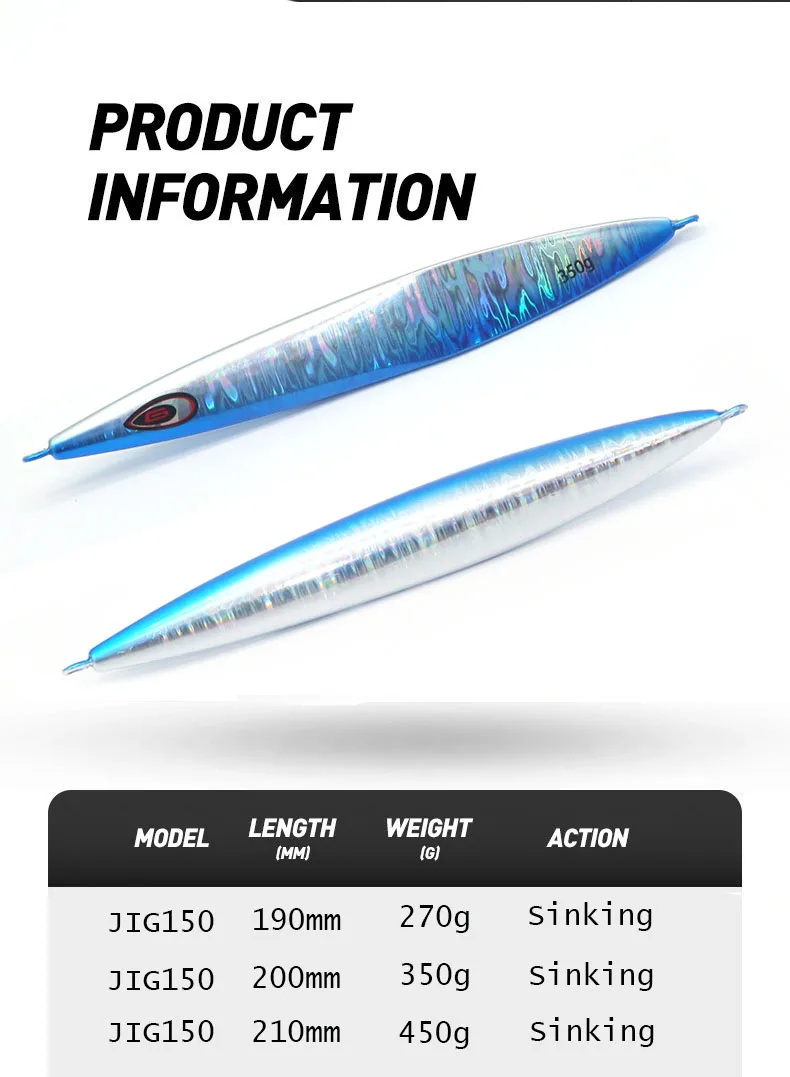 VOLIN-señuelo de pesca Jigs de Metal de 25 piezas, 450g, señuelo de Jigging lento para barco, cebo duro, aparejos de pesca en el mar - imagen 3