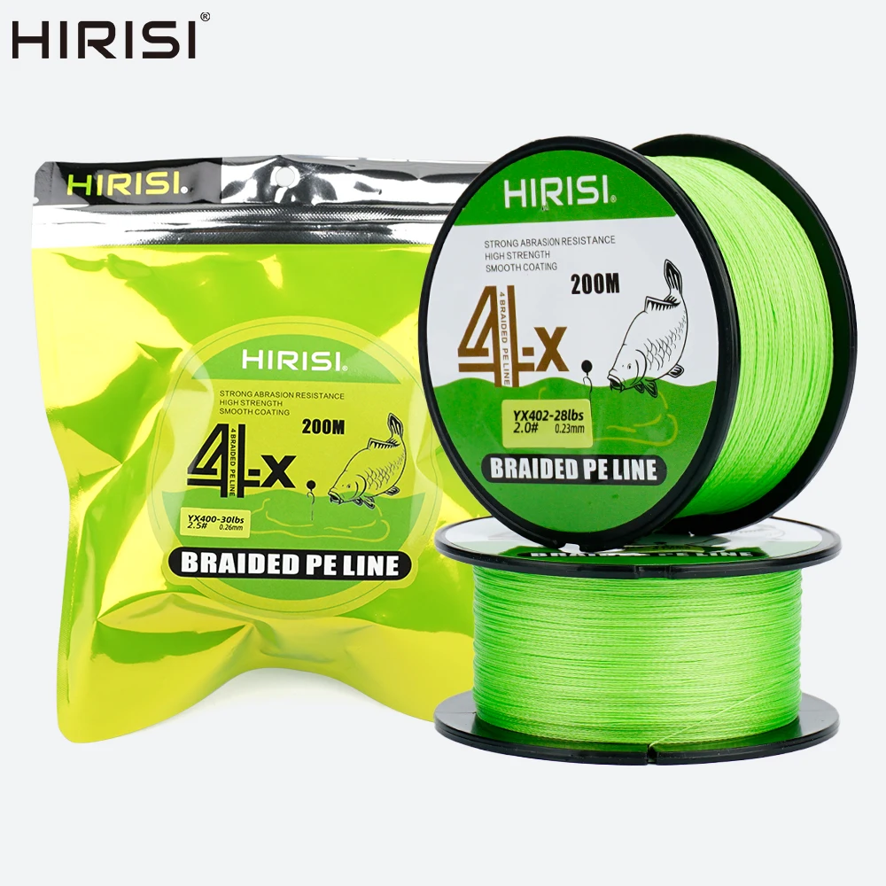 Sedal trenzado PE Hirisi – 4 hebras multifilamento japonés 15-50LB