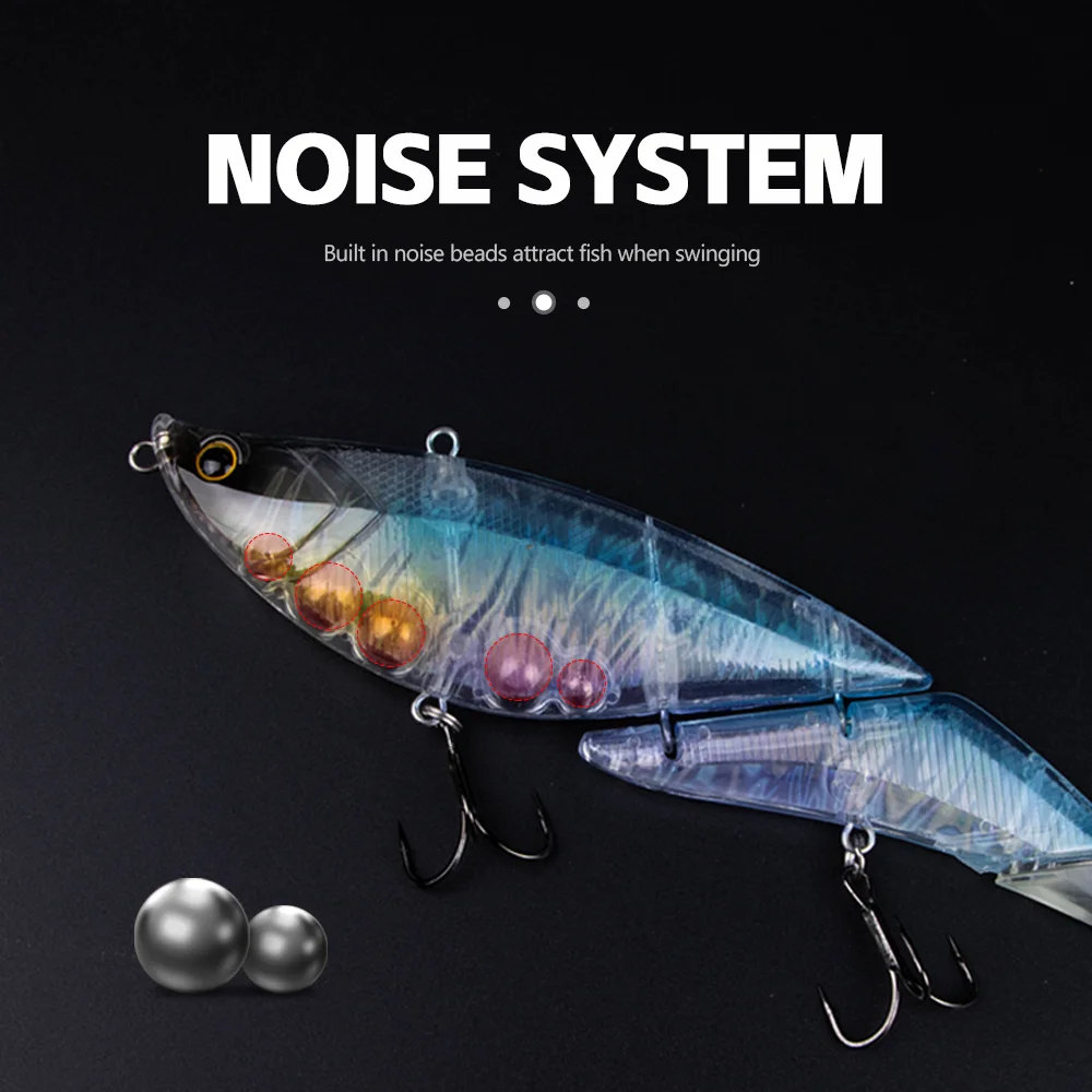 THORFORCE-cebos de natación grandes con vibración flotante, cebo de pesca articulado, Swimbait, cebo duro grande, señuelo de Lucio Flexible, 190MM black bass señuelos de pesca cebos duros señuelos de pesca en mar - imagen 5