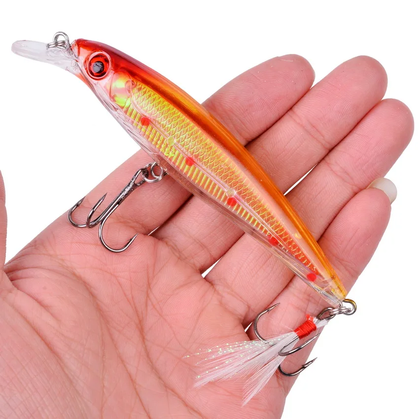 Señuelo de Pesca de pececillo láser, anzuelos de Pesca de 13,6g/11,2 cm, aparejos Wobbler, Crankbait Artificial, cebo duro japonés, Swimbait, 1 Uds. - imagen 3