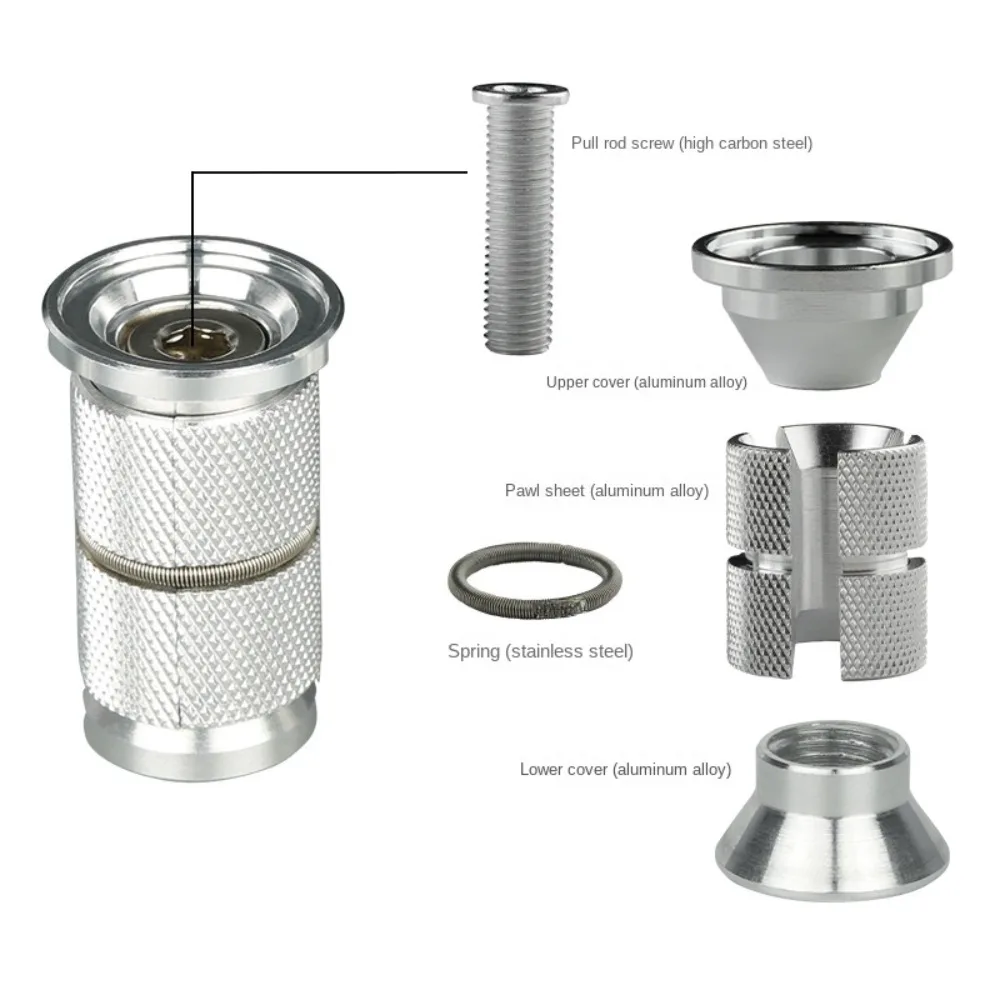 Horquilla aluminio 1-1/8" con tuerca estrella y ajustador dirección - imagen 3