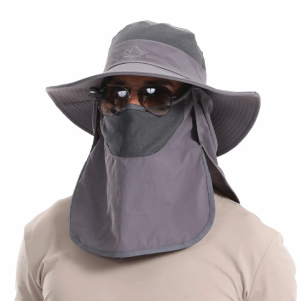 Sombrero de pesca UV impermeable con cubrenuca y visera extraíbles - imagen 4