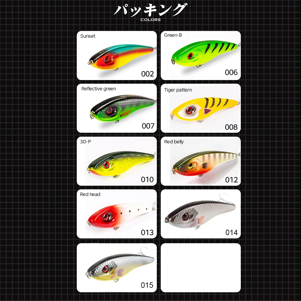 Hunthouse-señuelo de pesca Musky Buster Jerkbait, 115mm/32 145mm/55g, hundimiento lento, sonido fuerte, vibración Vib para lubina, Lucio, LW129 - imagen 5