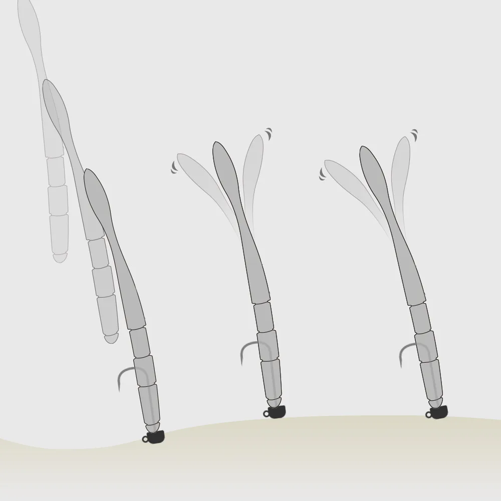 DYY-señuelo de gusano suave para pesca, cebo Artificial de silicona, 15,5 cm, 6 ", 8,4g, Swimbait - imagen 5