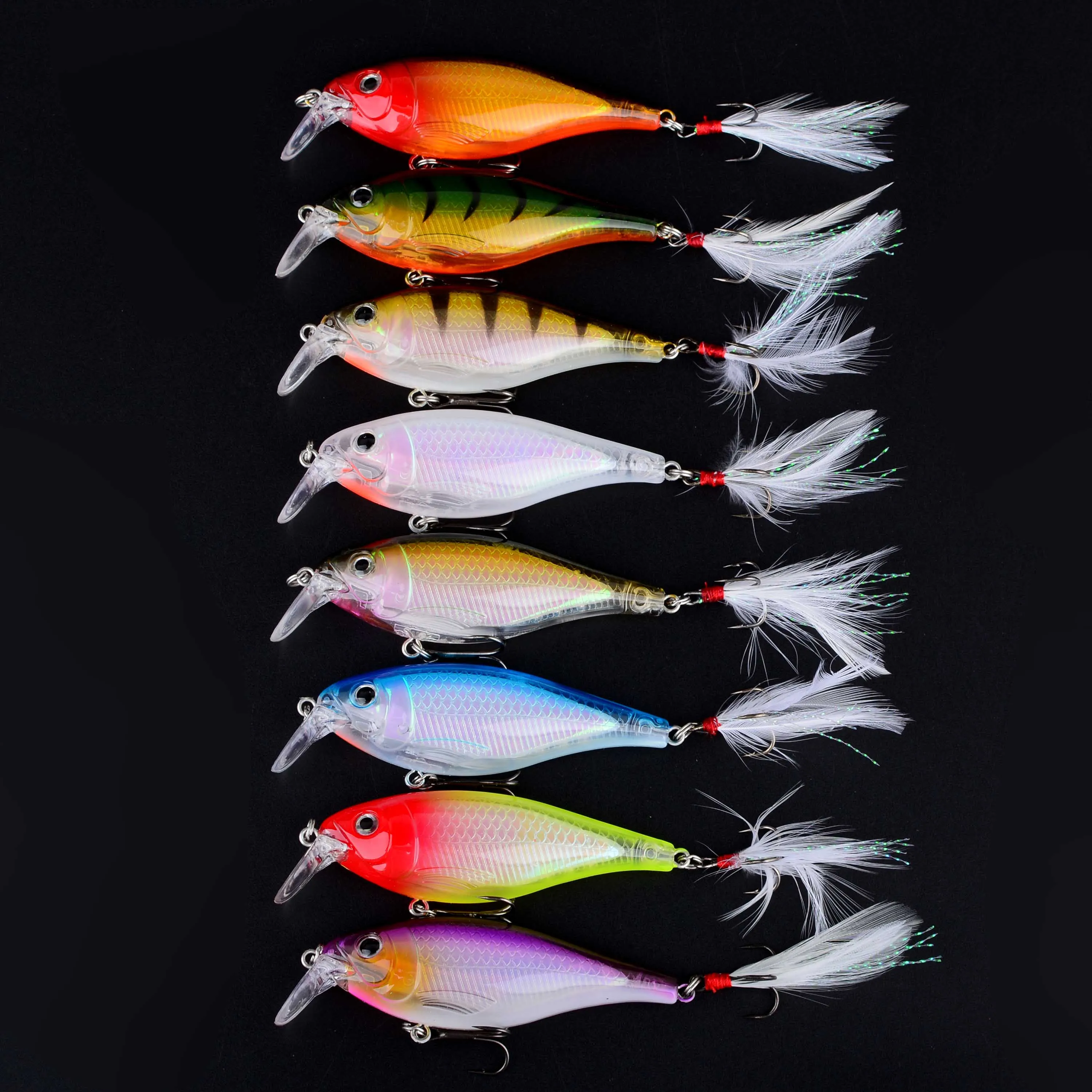 8 Uds señuelo de pesca Minnow Wobbler señuelo Jerkbait Swimbait cebo duro Artificial cebo para trucha pesca en el océano cebo de lubina - imagen 4