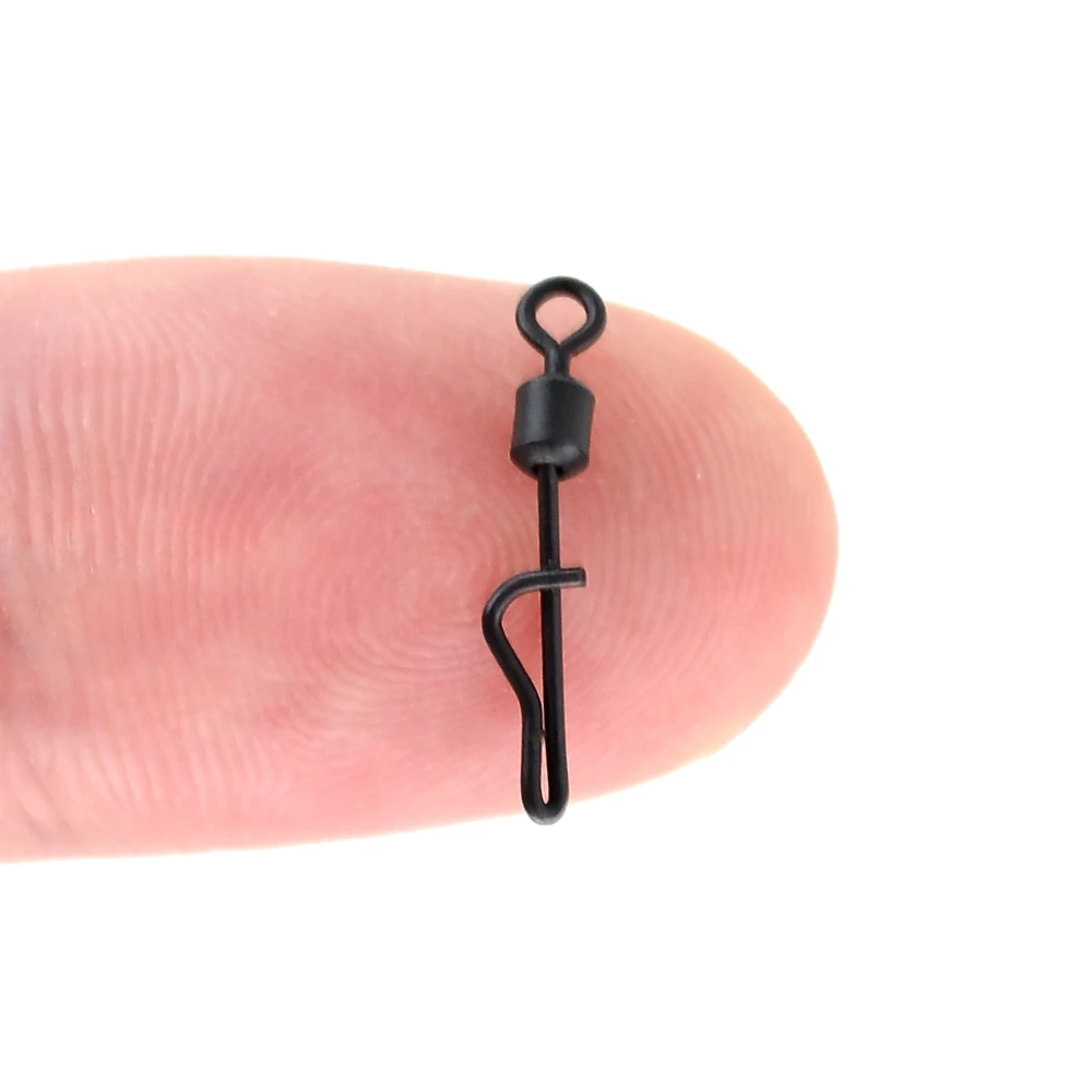 20 piezas pesca de carpa cambio rápido Clips giratorios conector de pesca giratorio Terminal de pesca aparejos AE010 - imagen 2