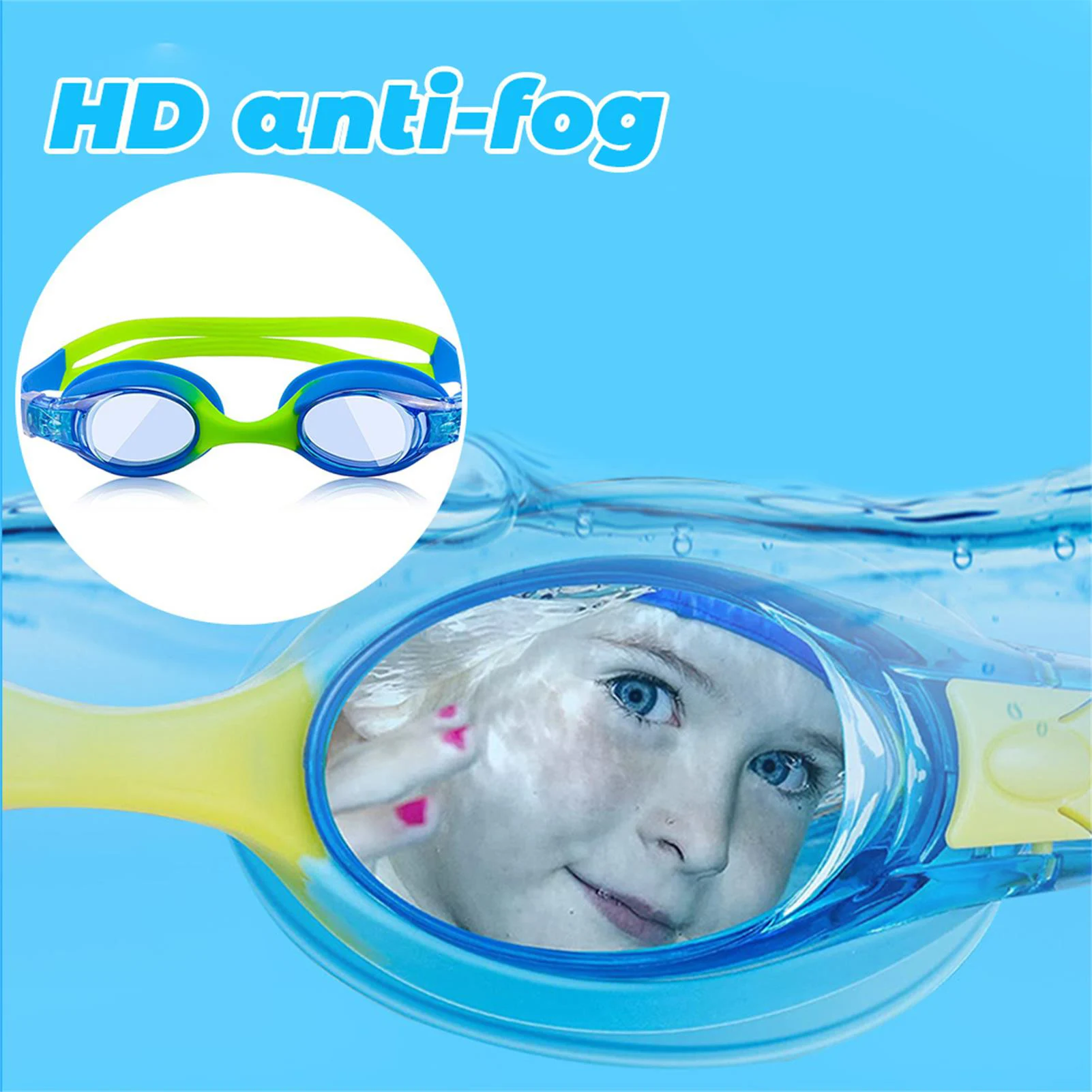 Gafas de natación antiniebla para niños y niñas, gafas de natación UV sin fugas, Unisex, de 3 a 14 años - imagen 3